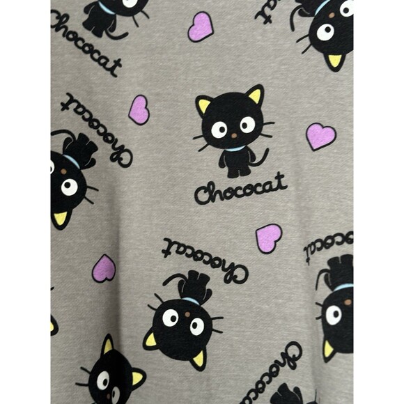 Sanrio Chococat Gray Sweatshirt XS Bioworld‎ Kawaii Hearts Cat Pullover HTF - Picture 3 of 8